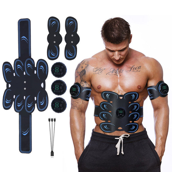 Muscle Stimulator Abdominal Shaping Belt 10 Massage Modes Muscle Exercise Instrument Abdominal Muscle Patch Fitness Equipment for Men Women's Abdominal Arm Leg Home Office Exercise