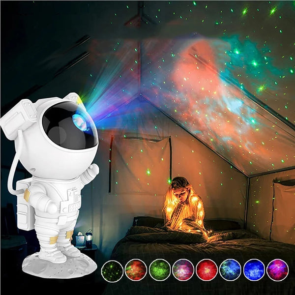 LED Creative Astronaut Galaxy Projector Lamp Gypsophila Laser Projection Starry Night Light for Children Home Decor