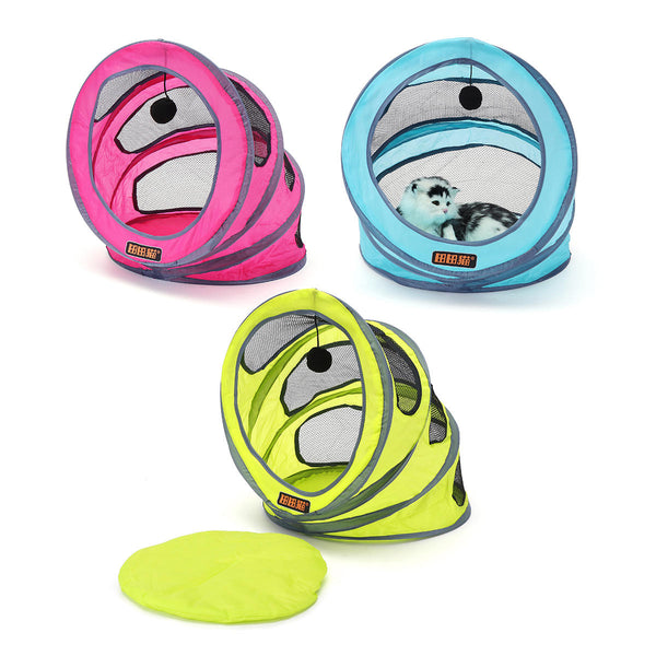 Foldable storage spiral Pet Cat Tunnel Toys Breathable Pet Toys
