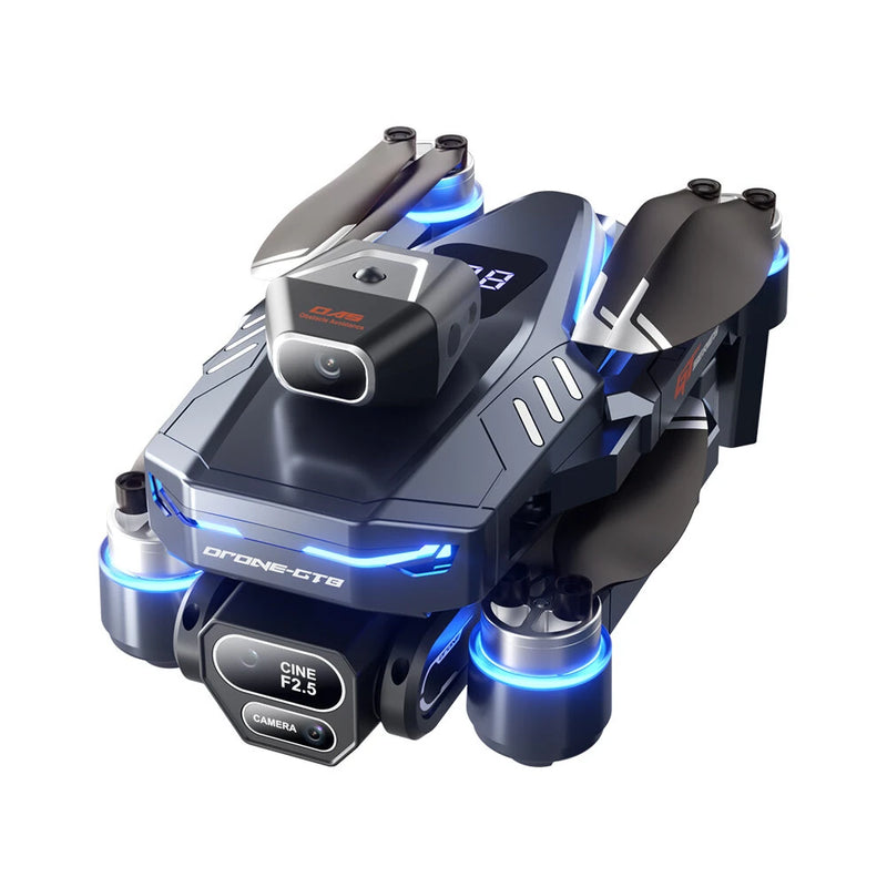 LSRC GT8 WiFi FPV with 4.9inch LCD Screen Controller HD Front Bottom Rear Three Camera Servo Gimbal 360 Obstacle Avoidance Brushless Foldable RC Drone Quadcopter RTF