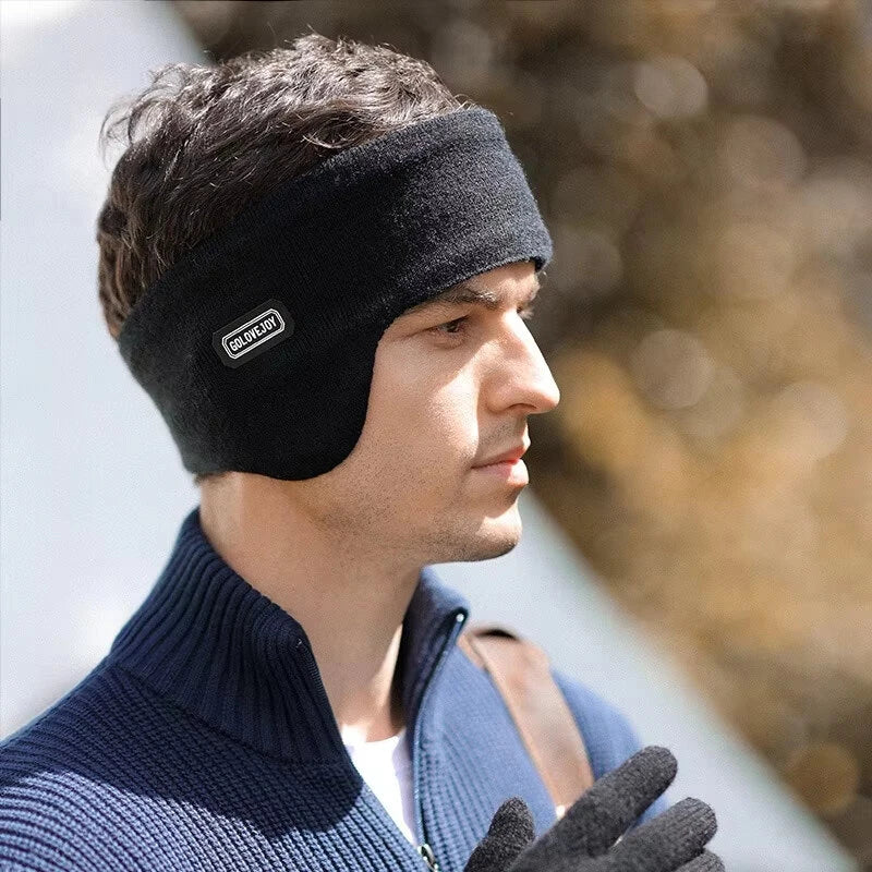 Winter Skiing Earmuffs Men Outdoor Sports Riding Windproof Double Layer Warm Headwear Earmuffs Ear Warmers Hair Band