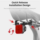 WEST BIKING 20LM LED Square Bicycle Taillight Type-C Charging Waterproof 5 Modes Warning Bike Rear Light for MTB Seat Post/Saddle