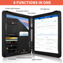 A4 File Folder Multifunctional Document Business Stationery Leather Conference Contract Folders Zippered Organizer Card Holder