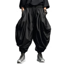 INCERUN Mens Pants Drawstring Harlan Trousers Fashion Solid Color Loose Fit Streetwear Male Pants