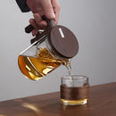 520ML/720ML Household Tea Brewing Tea Leaves Separation Full Glass Heat-Resistant Filter Tea Making Artifact Magnetic Suction Tea Brewing Cup