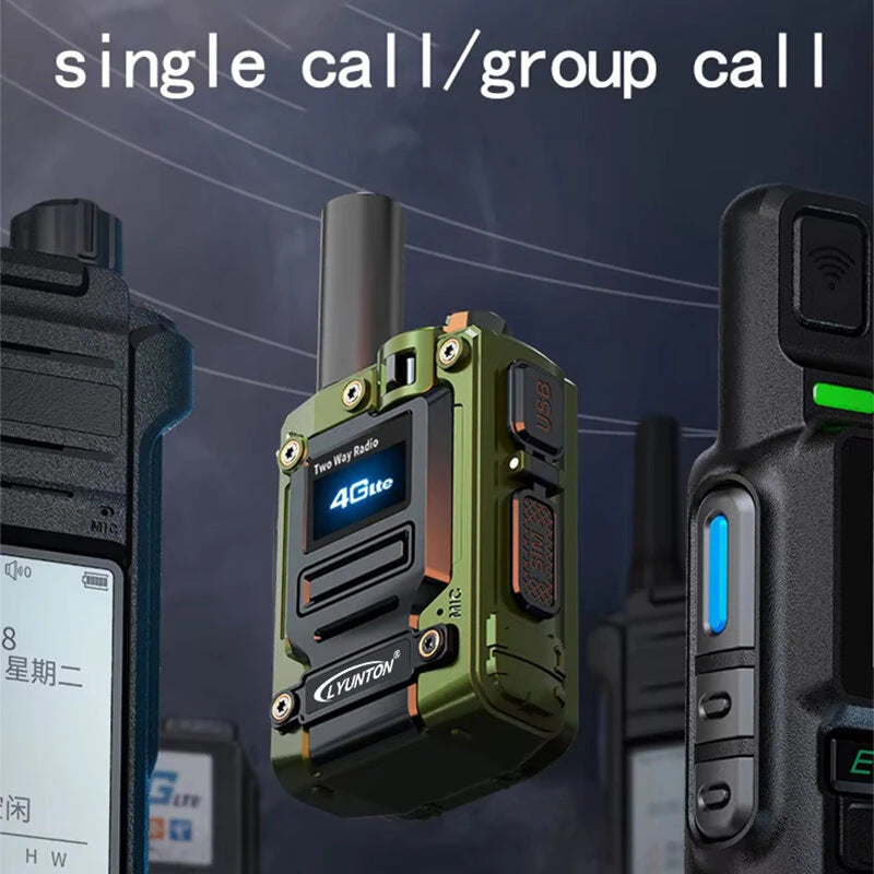 Lyunton K300 Global Walkie Talkie 4G LTE 6800mAh Battery Type-C Charge Europe Version SIM Card