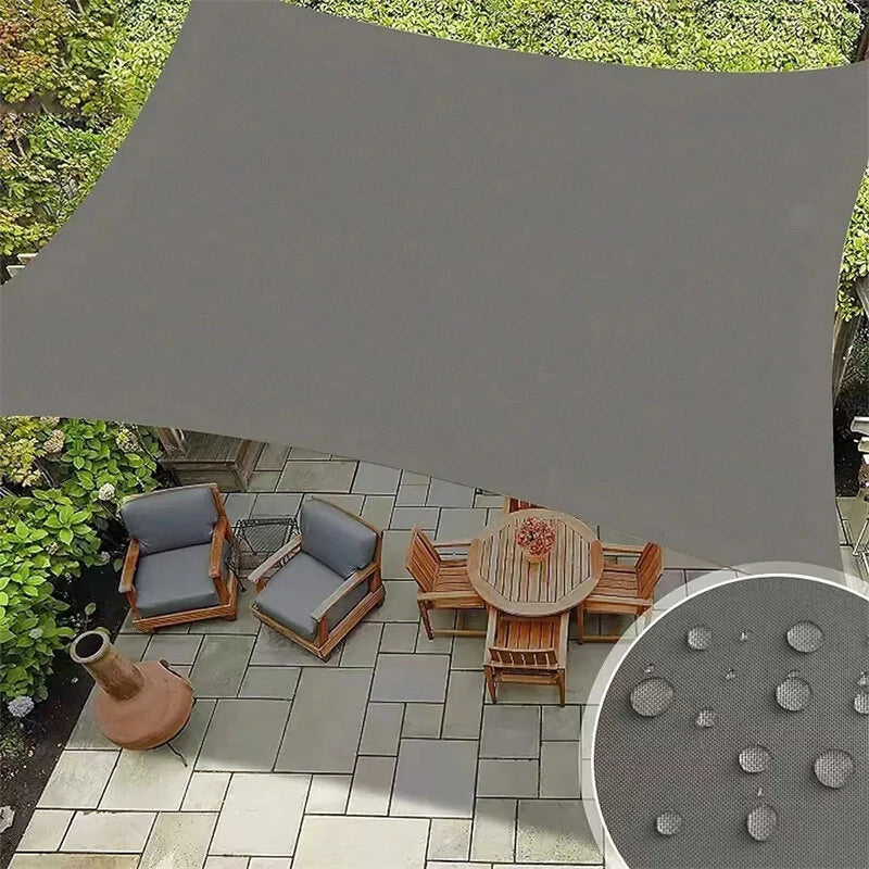 Outdoor Shade Canopy Waterproof Rain Shelter Sunshade Curtain Corner Shade Sail UV Resistance Sun Protection Camping Tent