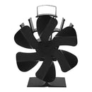 IPRee 6 Blades Heat Powered Stove Fan Black Fireplace Fan Log Wood Burner Eco-fan Quiet Home Fireplace Fan Efficient Heat Distribution