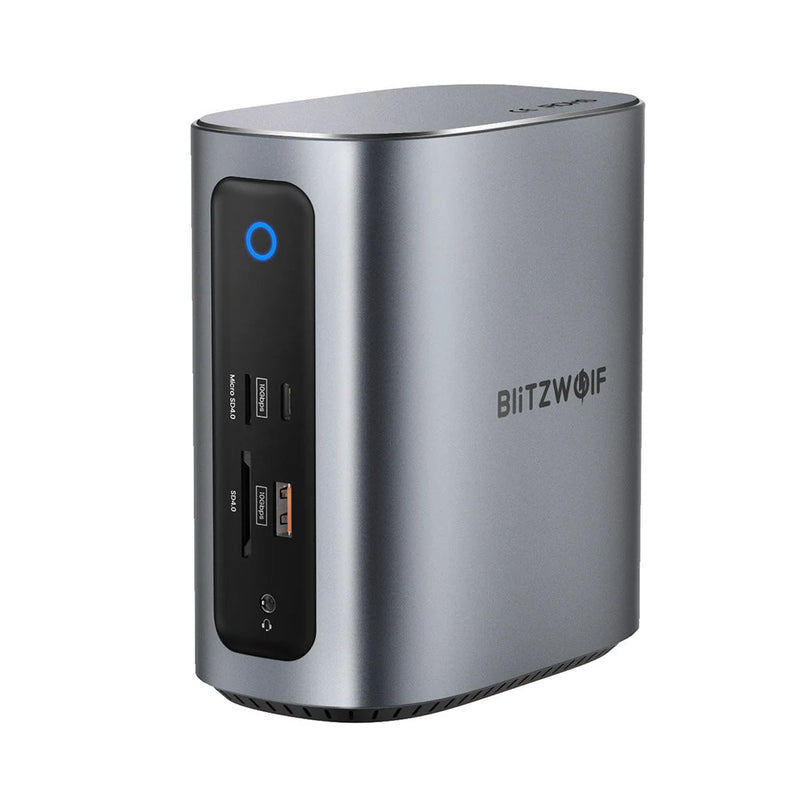 BlitzWolf BW-TH15 17-in-1 USB C Docking Station with Dual HD 4K/60HZ Triple Display USB3.0 USB3.2 10Gbps Date Transmission RJ45 Ethernet Port PD 100W Fast Charge