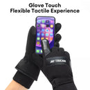 TENGOO USB Heated Gloves for Men Cycling Gloves Winter Waterproof Cold Padded Thickened Touch Screen Gloves Charging Heating Warm Gloves Outdoor Camping Skiing Motorcycle Gloves