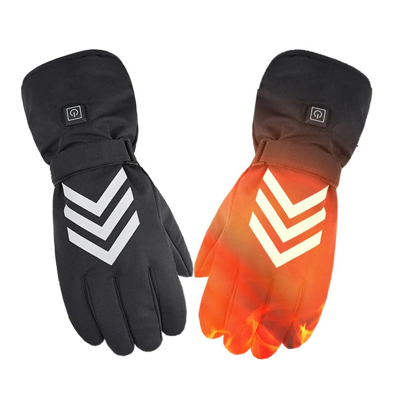 TENGOO Electric Heated Gloves Waterproof Winter Gloves Heated Ski Gloves Warm Touching Screen Gloves Keep Warm Outdoor Motorcycle Gloves Thermal Gloves Battery Heated Gloves