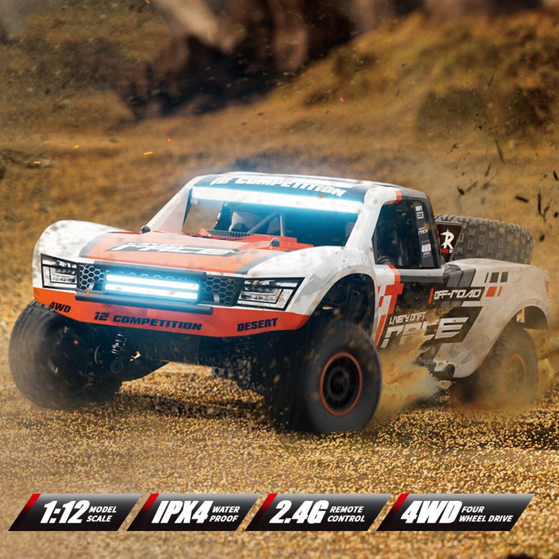 HB Toys RD1201/02/03 RTR 1/12 2.4G 4WD 30km/h RC Car Rock Crawler ESP Gyro Off-Road Short Course Desert Truck Full Proportional LED Light Vehicles Models Toys