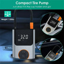 150PSI Fast Inflation Bike Air Pump 5 Inflation Modes 70W Power 2000mAh Power Bank Digital Display USB Rechargeable Auto Shutup Smart Portable Mini Flashlight Pump for Bicycle Car Basketball