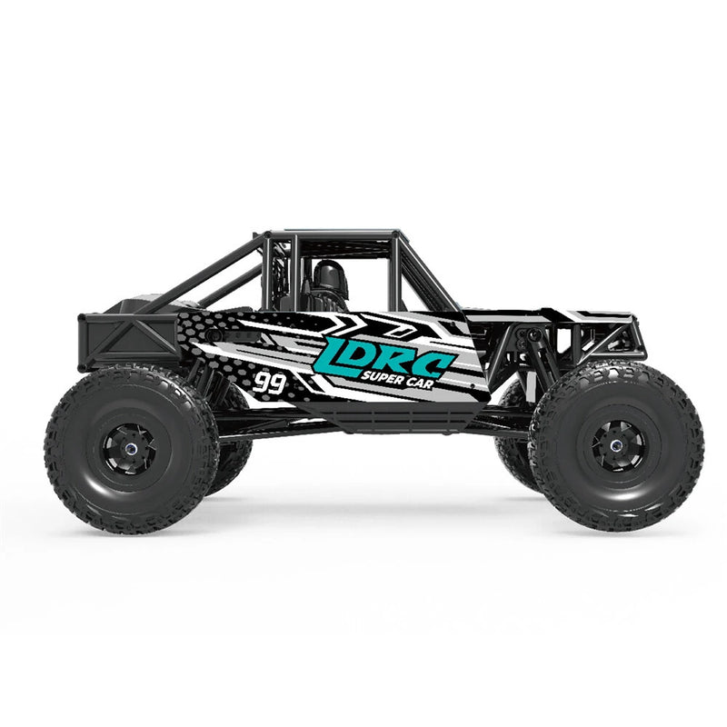 LDRC 18499 Waterproof Driving Version RTR 1/18 2.4G 4WD RC Car Rock Crawler Pipe Rack Off-Road Climbing Truck LED Light Full Proportional Vehicles Models Straight Bridge Axle Toys