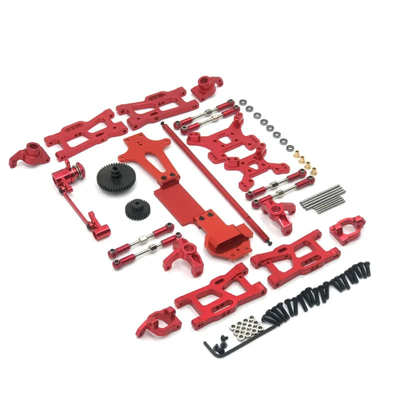 Upgrade Metal C Seat Steering Cup Swing Arm Central Drive Shaft For WLtoys 1/14 144010 144001 144002 RC Car Spare Parts