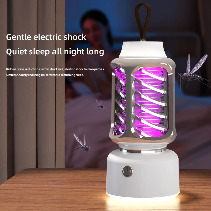 360 Electric Shock Mosquito Killer Lamp USB Charging Portable Household Electric Mosquito Killing Photocatalyst Outdoor Camping Dual Lighting Modes