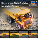 Huina Toys RTR 1534 1/18 2.4G 9CH RC Car Dump Truck Alloy Bucket Cabin LED Light Engineering Remote Control Simulation Construction Vehicles Models Children Kids Gifts