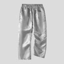 INCERUN Mens Sparkle Solid Color Long Pant Fashion Elastic Waist Trousers for Men
