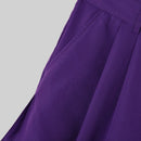 INCERUN Mens Pant Casual Chic Irregular Hem Pants for Fashion-forward Men Party Trousers