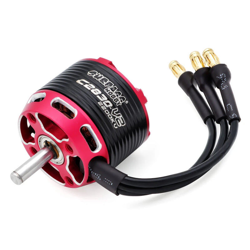SURPASS-HOBBY C28 V2 600KV/750KV/800KV/850KV/880KV/1000KV/1120KV/1200KV/1300KV/1350KV/1400KV/1900KV/2200KV/2300KV Outrunner Brushless Motor for RC Airplane Fixed Wing