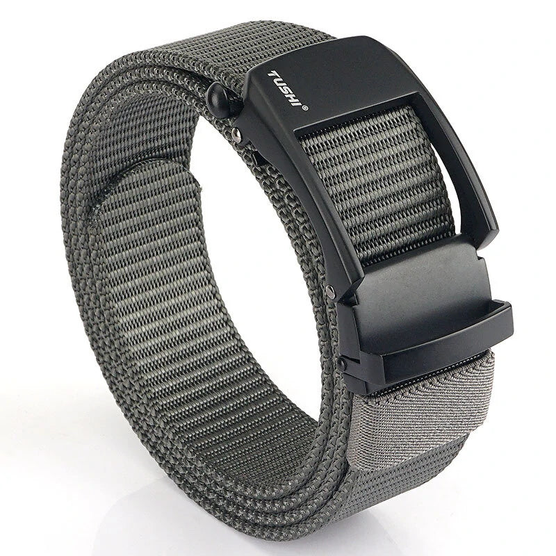TUSHI 120cm Men's Military Tactical Nylon Belt Adjustable Wear-resistant Lightweight Waist Belt Buckle Canvas Belt Casual Sports Belts