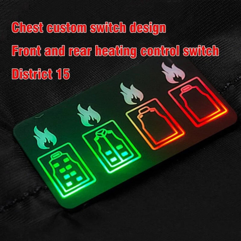 TENGOO HV-15 Heating Vest 15 Areas Heated USB Electric Thermal Clothing Winter Warm Vest Outdoor Heat Coat