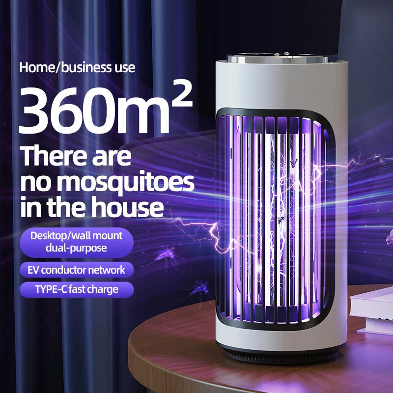 Rechargeable Photocatalyst Electric Mosquito Killer Lamp Household Mosquito Repellent Desktop Wall-Mounted Dual-Purpose
