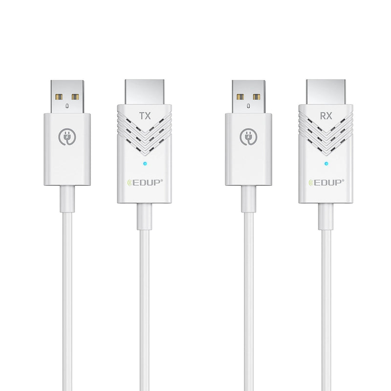 EDUP Wireless HD Transmitter and Receiver Kit 1080P@60Hz Full HD Extender 50m Long Range 0.1s Delay Plug and Play Support Multi Device for Streaming Mirroring