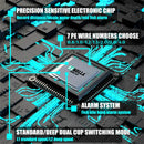 SAMOLLA  Electronic Bait Casting Fishing Reel Large LED Screen 7.2:1 High Speed 10kg Max Drag Deep Position Memory Fish Alarm USB Rechargeable Casting Reel for Beach River Lake Offshore