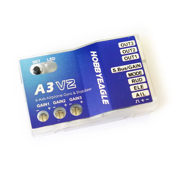 HOBBYEAGLE A3 V2 3-Axis Airplane AVCS Gyro Stabilizer Flight Controller Stabilization System For Futaba SBUS RC Airplane