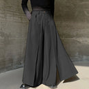 INCERUN Men Wide Legs Skirt Pants, False Two-piece Design Loose Fit Long Trousers for All Season Large Size S-5XL