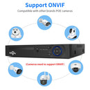 Hiseeu H5NVR-P-8 8CH POE NVR iP Security Surveillance Camera H.265+ CCTV System 8MP 4K Audio Video Recorder Face Detection Cameras Systems EU Plug