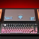 LEOBOG Hi75C Pro Custom Mechanical Keyboard Tri Mode Aluminum Alloy Gasket Structure 2.4G/bluetooth/Wired Hot Swappable 81 Keys RGB Backlit Gaming Keyboard