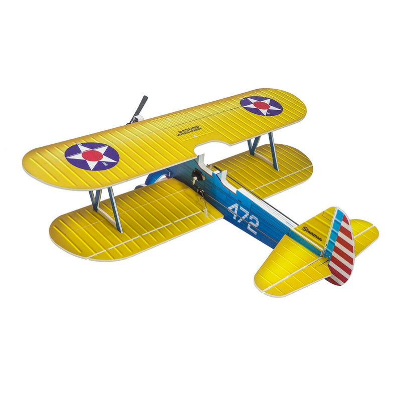 Dancing Wings Hobby E25 Stearman PT-17 Kaydet 450mm Wingspan PP Material RC Airplane Biplane Flying Wing KIT/ KIT+Power Combo