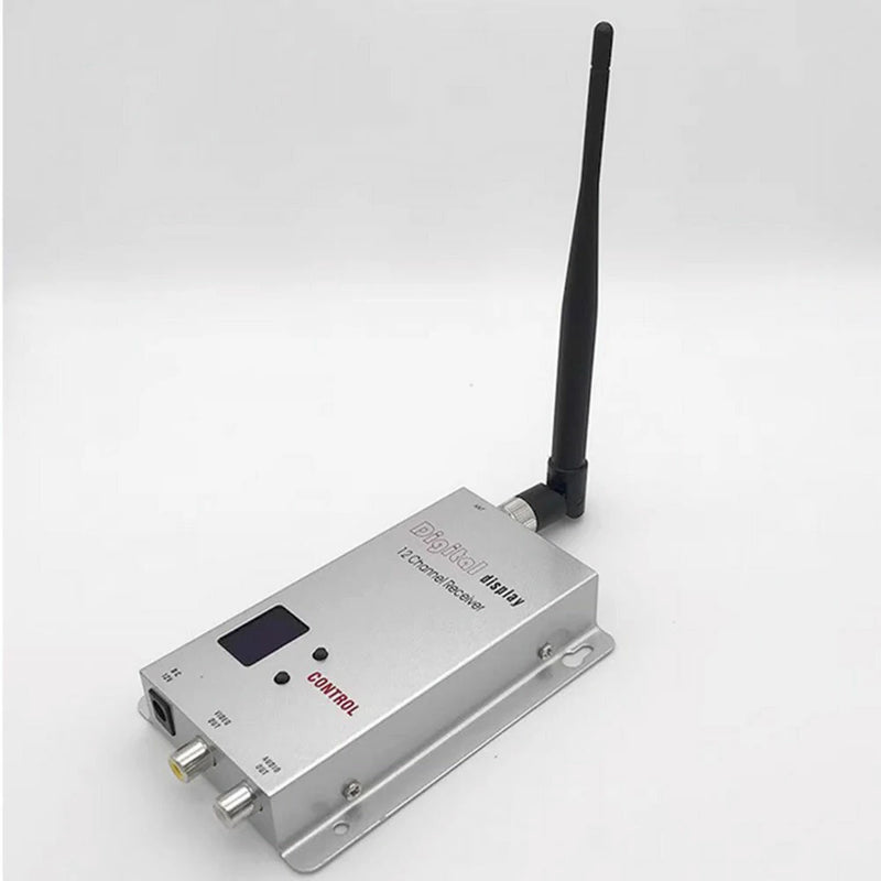 Partom 1.2G 1.5W 12CH FPV Wireless Video Receiver Long Range 10Km For RC Drone Fixed Wing Airplane