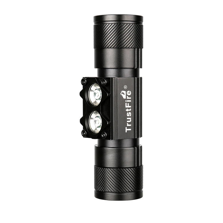 Trustfire H5R 600 Lumens Headlamp 150 Dual Lamp LED USB Rechargeable Headlights 180 Adjustable IP68 Head Torch 18650 Flashlights with Power Indicator for Outdoor Cycling Adventure Fishing