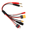 20cm 20AWG 4.0mm Banana Plug to XT60 XT30 DC5.5 T Plug Charger Adapter Cable for IMAX B6 ISDT Charger