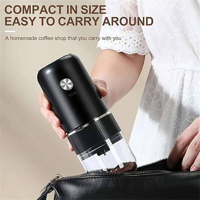 IPRee Electric Coffee Bean Grinder Ceramic Grinding Core Wireless Adjustable Automatic Electric Coffee Grinder Handheld Home