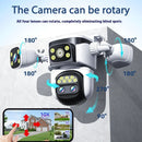 10K UHD WiFi 6 PTZ Camera 20MP Wireless Outdoor 10X Zoom Four Screen Four Lens Automatic Tracking Two-way Intercom Waterproof Security CCTV Camera