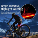 MEROCA Super V Smart Brake Sensing Bike Taillight 500mAh Battery 6 Lighting Modes IPX5 Waterproof Type-C Rechargeable Bicycle Rear Light