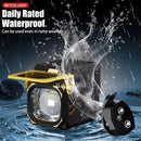 BIKIGHT Bicycle Front Light with Wireless Remote USB-C Rechargeable 8 Modes Cycling Headlight with Power Bank Waterproof for Night Riding