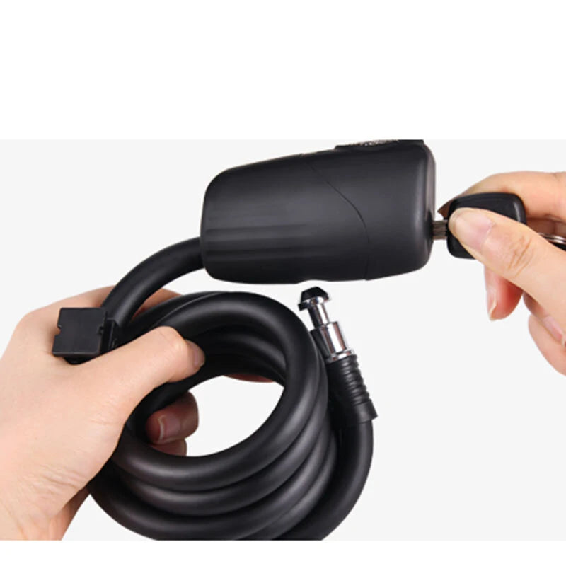 ULAC 110dB Loud Bike Lock 6 Months Battery life Steel Cable Anti-Theft Bike Lock for Road Bike