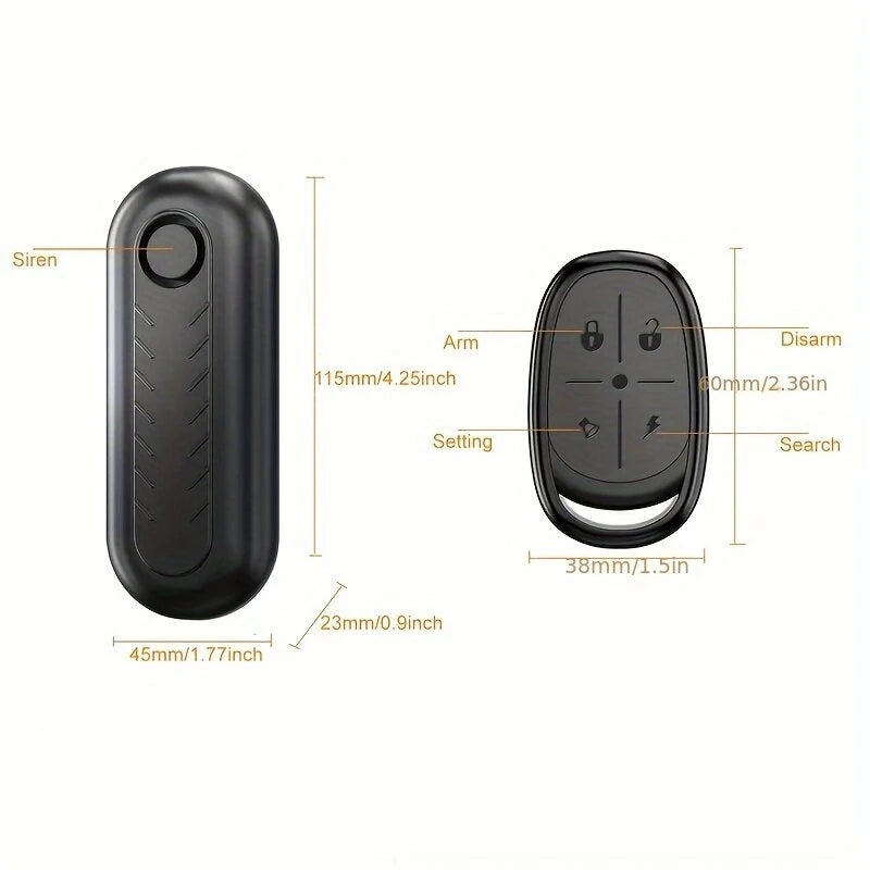 XANES 110dB Anti-Theft Bicycle Alarm Adjustable Volume Vibration Remote Waterproof Alarm for Motorcycles Electric Vehicle