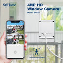 1/2/3/4Pcs Srihome SH057 4MP HD Security Camera Dual Band WiFi 5GHz AI Human Detection Two Way Audio Night Vision Easy Installation Window Camera for Home Safety