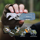 NexTool 6 In 1 EDC Adjustable Wrench Multitool Pocket Hand Tools Kit Screwdriver Bit Set Multi Function Tools Folding Knife File