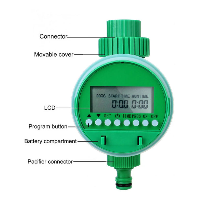 AGSIVO Sprinkler Timer Digital Automatic Water Timer Programmable Watering Irrigation Timer for Garden Hose Farmland Courtyard Greenhouse