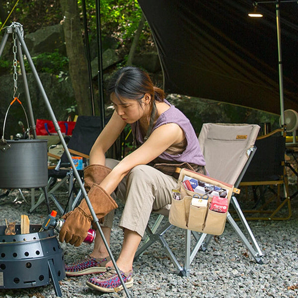 Outdoor Camping Chair Armrest Storage Bags Portable Beach Chair Side Hanging Bags for Fishing Camping Hiking Organizer Pouch