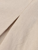 Women Loose 100% Cotton Ankle Length Solid Color Wide Legged Casual Pants