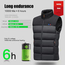 TENGOO HV-11 Unisex 11Heating Area Vest 3-Gears Heated Jackets USB Electric Thermal Clothing Winter Warm Vest Outdoor Heat Coat Clothing