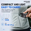 CYCLAMI AM6 Mini Electric Bike Pump 130 PSI Portable Air Inflator Lightweight Tire Pump for Road MTB Bicycle